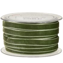 Product Velvet ribbon gift ribbon decorative ribbon green W10mm 20m