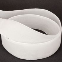 Product Velvet ribbon, gift ribbon, decorative ribbon, white velvet, 20mm wide, 10m long