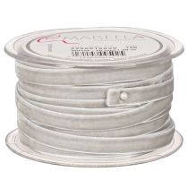 Product Grey Velvet Ribbon 10mm x 20m for Indoor Decorative Use