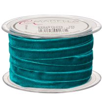 Product Velvet Ribbon on Roll 10mm x 20m Petrol for Gift Wrapping and Decoration