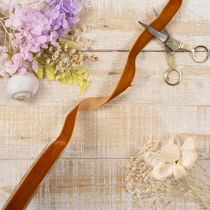 Product Velvet Craft Ribbon 20mm x 10m in Terracotta Brown