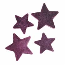 Product Scatter Decoration Stars Flocked Velvet Stars Purple Berry 4/5cm 40 Pcs