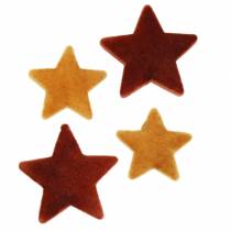 Product Sprinkle decoration star mix flocked curry, rooibos 4cm/5cm 40p