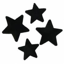 Product Scatter decoration stars velvet black 4/5cm 40p