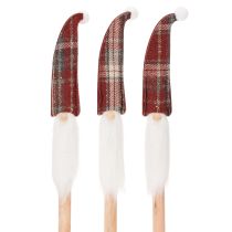 Product Christmas Gnome Decoration Sticks with Felt Hat, 58cm, Set of 6