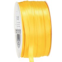 Product Satin ribbon gift ribbon yellow narrow decorative ribbon 6mm 50m