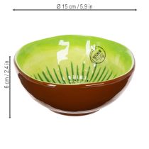 Product Ceramic serving bowl, Kiwi design. Ideal for stylish dining tables and buffets. 15cm