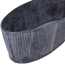 Product Bowl Oval Metal Black Grey Vintage 32.5/37cm Set of 2