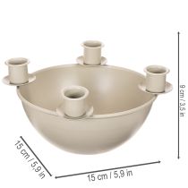 Product Modern Beige Candle Holder Bowl with Four Holders, 15cm Diameter
```html
<h2>Modern Beige Candle Holder Bowl for Advent and Seasonal Decoration</h2>
<p>This stylish candle holder bowl in beige provides a simple yet elegant base for creating personalis