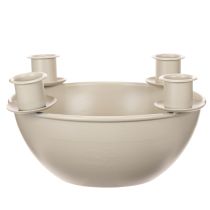 Product Modern Beige Candle Holder Bowl with Four Holders, 15cm Diameter
```html
<h2>Modern Beige Candle Holder Bowl for Advent and Seasonal Decoration</h2>
<p>This stylish candle holder bowl in beige provides a simple yet elegant base for creating personalis