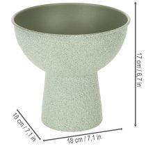 Product Potted Bowl on High Foot Round 18cm Light Green