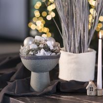 Product Potted Bowl on High Foot Round 18cm Light Green