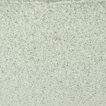 Product Metal Plant Bowl with Stand, 25cm, Green Granite Look