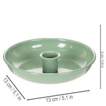 Product **Green Metal Candle Holder for Taper Candles 13cm**
```html
<h2>Chic Green Metal Candle Holder for Stylish Home Decorating</h2>
<p>
Elevate your home décor with this green metal candle holder, designed for taper candles. Its simple, circular shape and