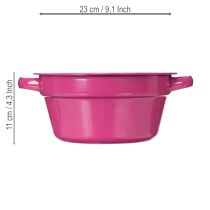 Product Metal planter, summer decoration for living area, 23cm, 3 pieces