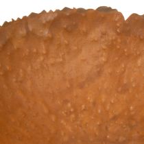 Product Round Metal Bowl with Rust Effect and Textured Surface, 20 cm