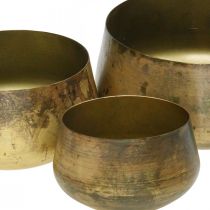 Product Decorative bowl brass metal bowl Ø20/16.5/12.5cm set of 3