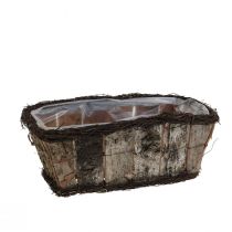 Plant box plant pot square birch/vines 28×14×11.5cm
