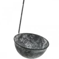 Decorative Trowel Metal Decorative Bowl for Hanging Gray Ø13cm