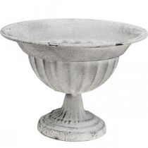 Cup bowl white decorative cup metal goblet Ø16cm H11.5cm