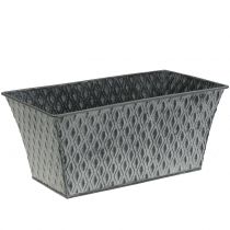 Product Zinc Flower Pot with Diamond Pattern 30cm x 18cm H15cm