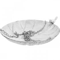 Product Decorative bowl for hanging flower basket metal white L62cm Ø31cm