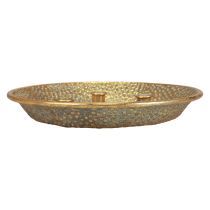 Candle plate metal antique stick candle holder gold Ø32cm