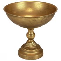 Bowl with foot decorative metal bowl gold Ø25.5cm H24cm
