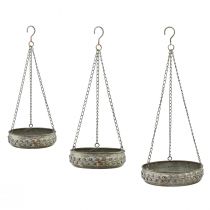 Product Bowl for hanging metal antique rust Ø18.5/22/25cm 3pcs