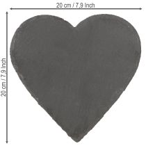 Product Slate heart decoration heart slate slate plate 20cm 5pcs