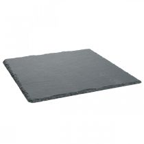 Product Slate plate square, decorative tray natural stone 25×25cm 2pcs