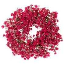 Product Artificial Gypsophila Wreath Pink Red 30cm