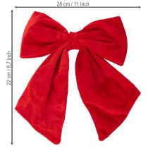 Product Red Decorative Bows for Christmas, Set of 3, 28cm
