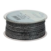 Product Ribbon gift ribbon strand black silver 3mm 100m