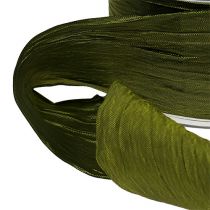 Ribbon moss green &quot;Crash&quot; 50mm 20m