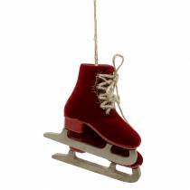 Product Christmas tree decoration pair of ice skates red 10cm x 9cm