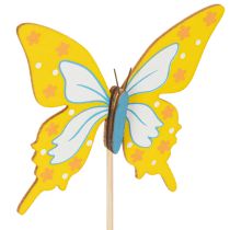 Product Flower picks, craft supplies, butterfly motif for decorating gift wrapping, 28.5cm, 12 pieces