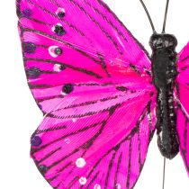 Product Decorative butterflies on wire for colorful table decorations, 7cm, 12 pieces