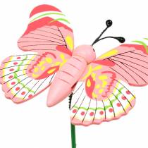 Product Flower plug butterfly wood sorted 7.5cm 16pcs