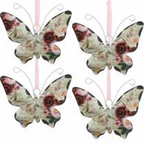 Butterfly to hang metal decoration hanger 7cm spring decoration 12pcs