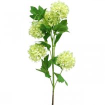 Product Artificial snowball, deco branch, artificial plant green Ø6.5cm L78cm