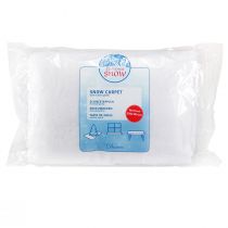 Product Snow blanket in white with glitter in silver 250cm x100cm