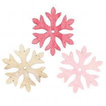 Product Snowflakes for scattering pink, rose, nature Ø4cm 72p