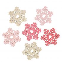 Product Snowflake mix pink, rose, natural Ø2cm 144p