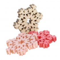 Product Snowflake mix pink, rose, natural Ø2cm 144p