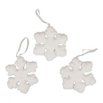 Product Snowflake decoration snow winter decoration for hanging Ø7cm