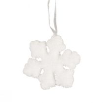 Product Snowflake decoration snow winter decoration for hanging Ø7cm