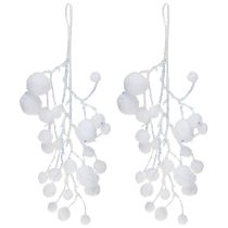 Product Snowflake decoration branches for hanging glitter 30cm 2pcs