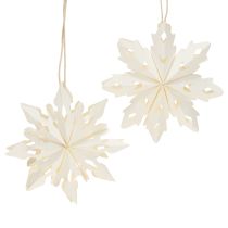 Product Snowflake Paper Decorations for Hanging, White, 10cm, 4 Pieces