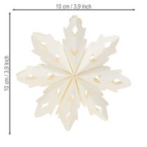 Product Snowflake Paper Decorations for Hanging, White, 10cm, 4 Pieces